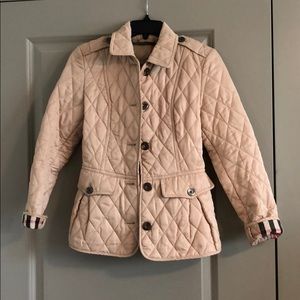 Tan Burberry Quilted Jacket